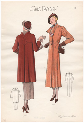 chic parisien fashion illustration 1934